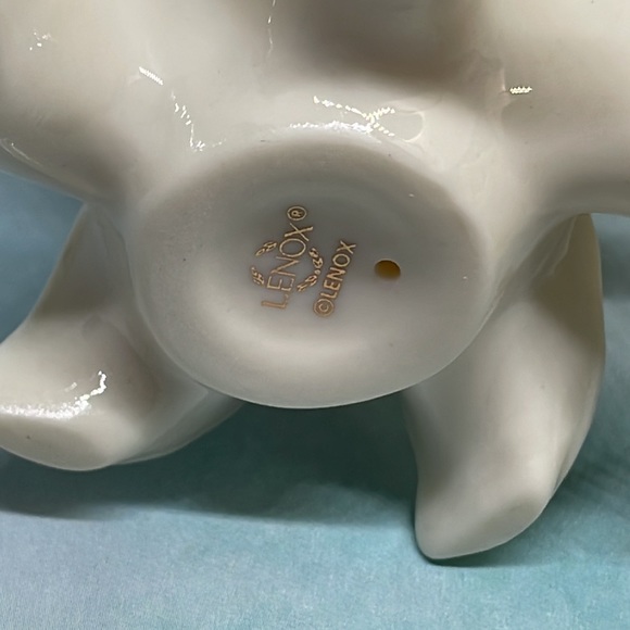 Pair of Lenox Ivory Porcelain Rose Candle Holders - Picture 5 of 7